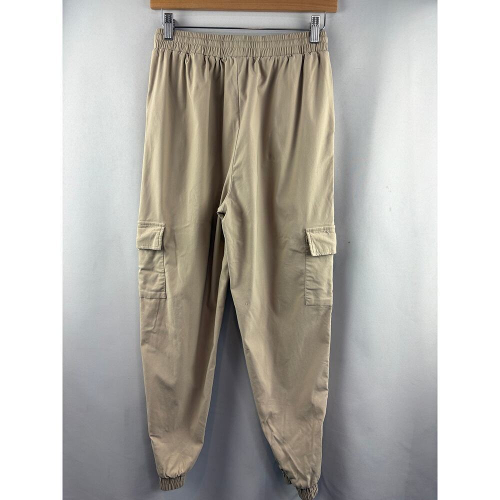 Women’s Happily Grey Large Tan Cargo Joggers - Picture 3 of 5
